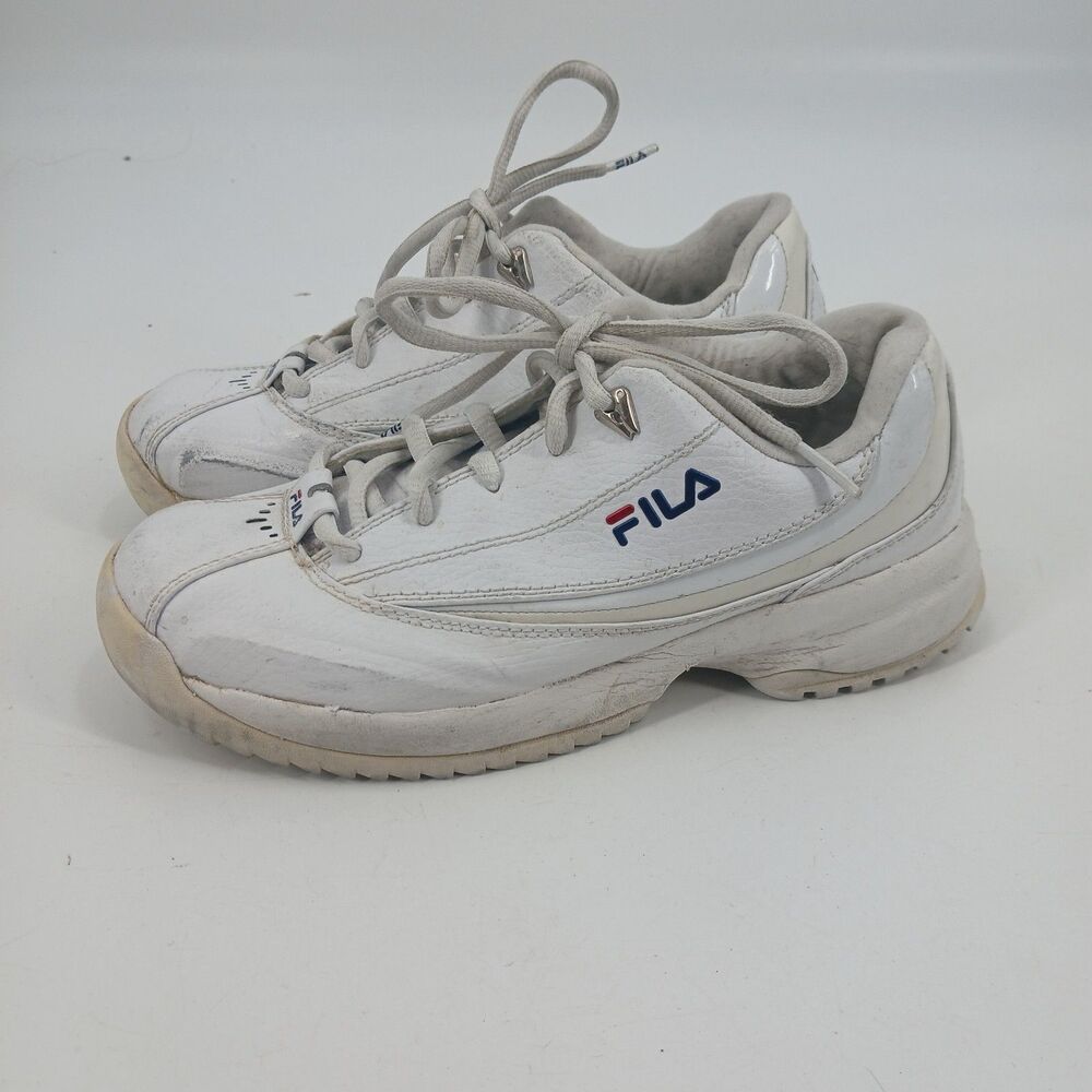 Fila Chunky White Low Top Athletic Tennis Shoes Sneakers Womens Size 6